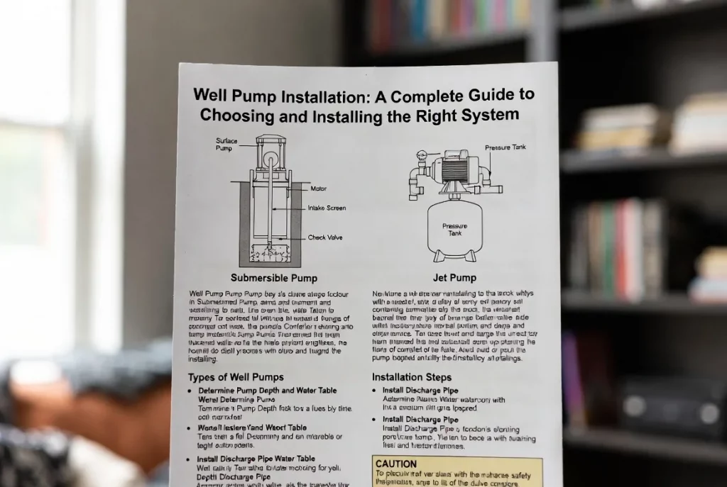 Well Pump Installation Services